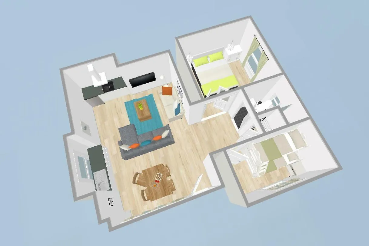 Just B -town Centre, 2 X Double Bedroom With Smart Tv, Full Kitchen & Great 1400 Power Shower! St Elmo *